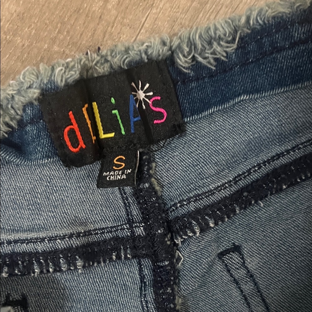 dELiA*s Blue and Pink Flare Jeans - Picture 2 of 3